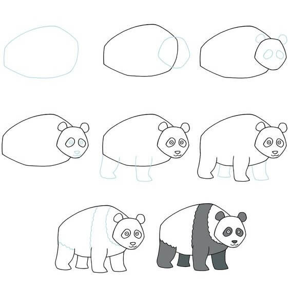 Desenhos de Ideia do urso panda (7)