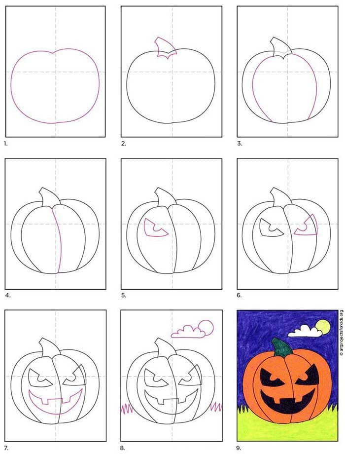 Desenhos de Imagem de abóbora de Halloween