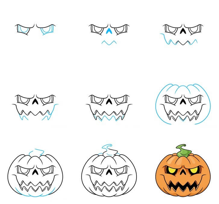 Desenhos de Imagem gratuita de abóbora de Halloween