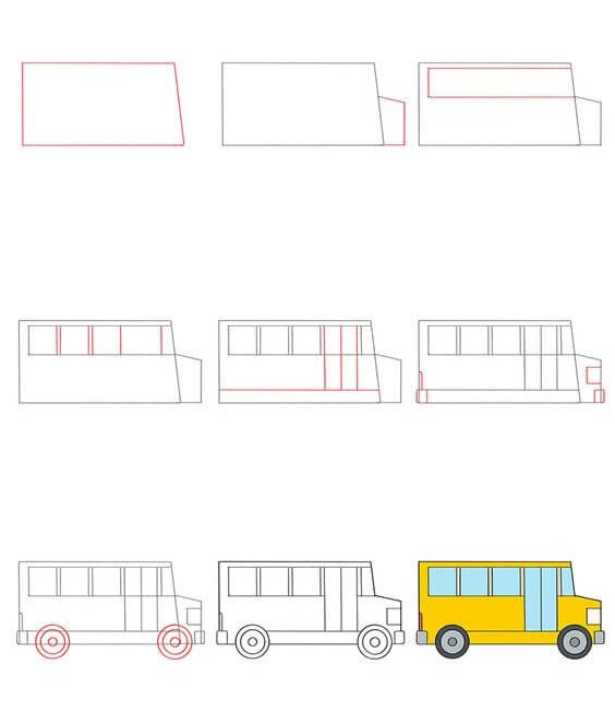 Desenhos de Imagem simples de ônibus