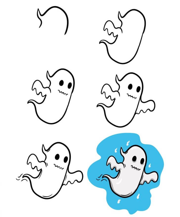 Desenhos de Mosca fantasma de Halloween