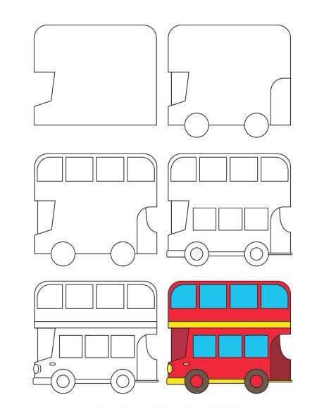 Desenhos de Ônibus de dois andares