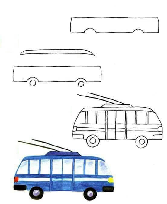 Desenhos de Ônibus elétrico
