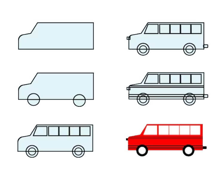 Desenhos de Ônibus muito fácil