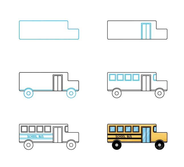 Desenhos de Ônibus para a escola