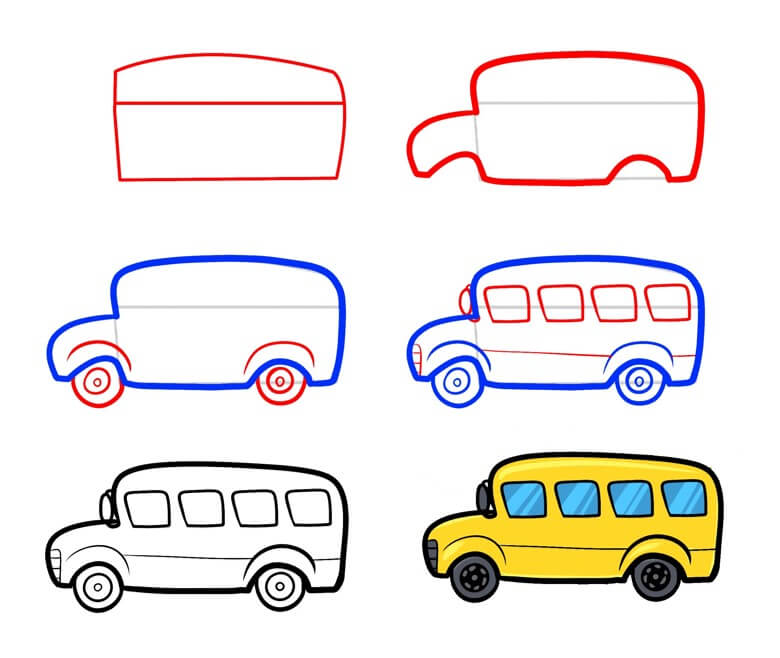 Desenhos de Ônibus para crianças