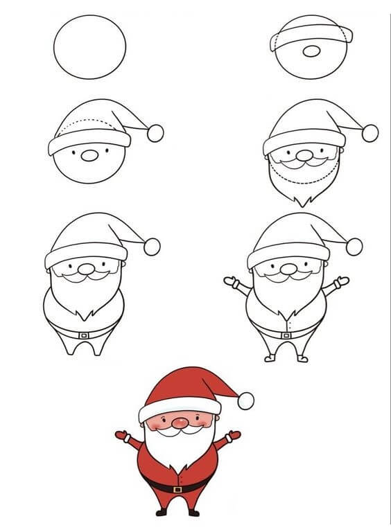 Desenhos de Papai Noel 2