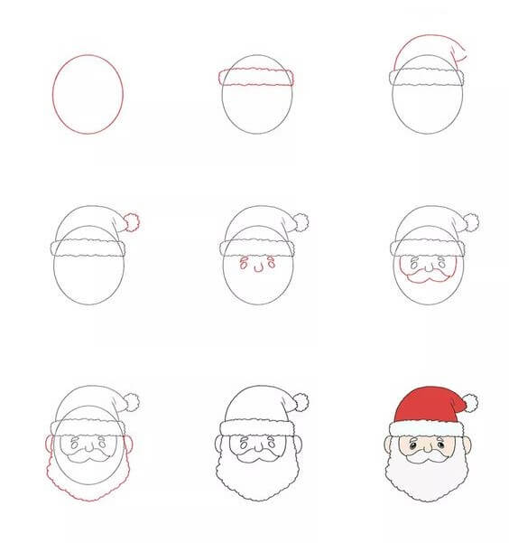 Desenhos de Papai Noel 3