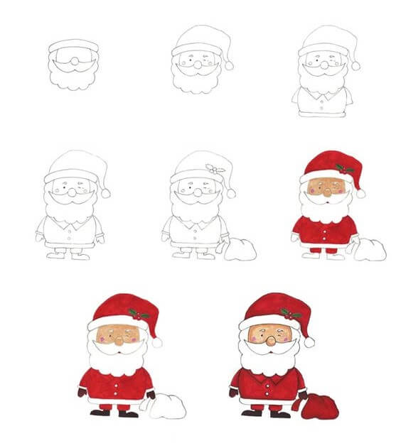 Desenhos de Papai Noel 8