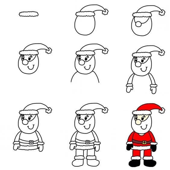 Desenhos de Papai Noel 9