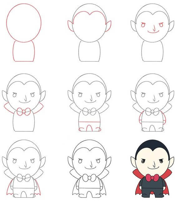 Desenhos de Personagens básicos de Halloween
