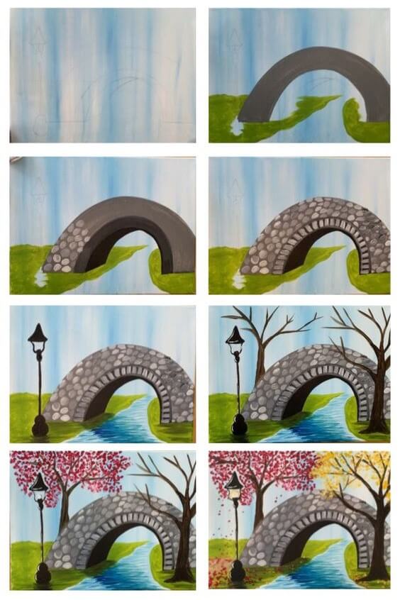 Desenhos de Ponte de pedra