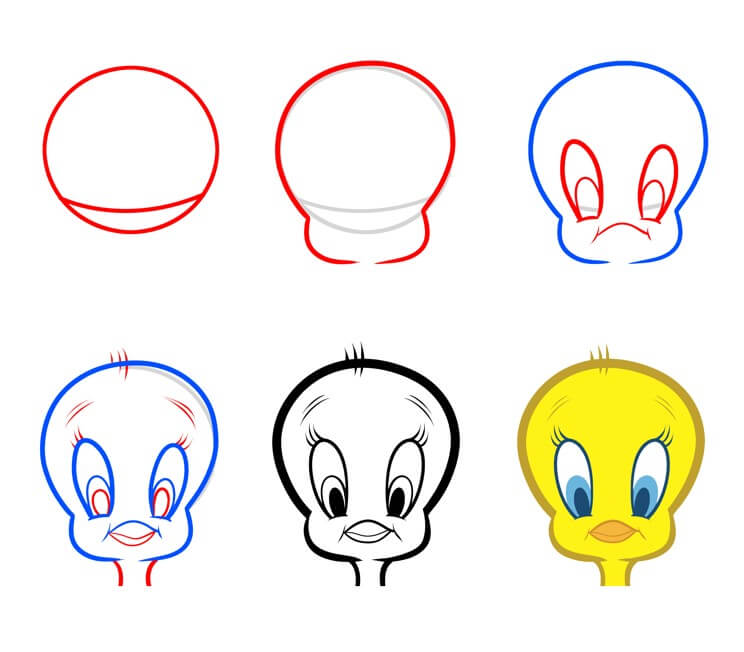 Desenhos de Rosto do Piu-Piu