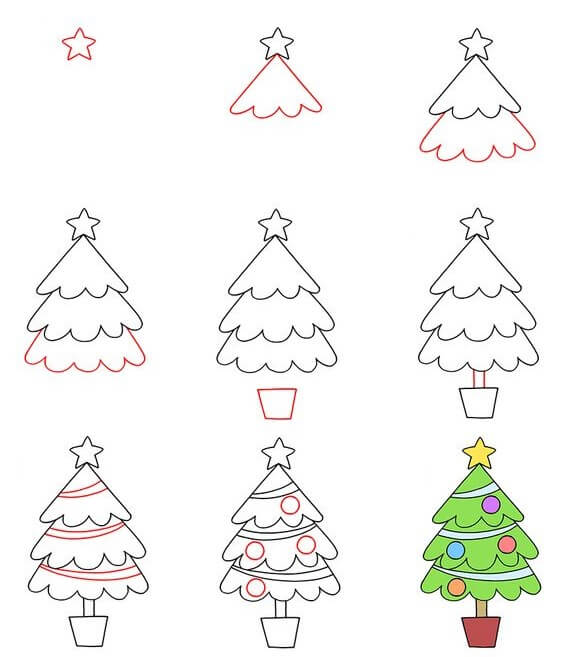 Desenhos de Árvore de Natal 8