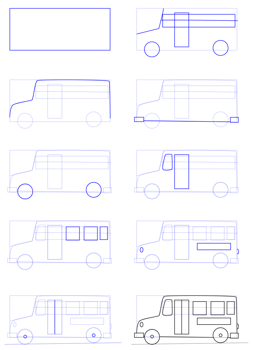 Desenhos de Um ônibus