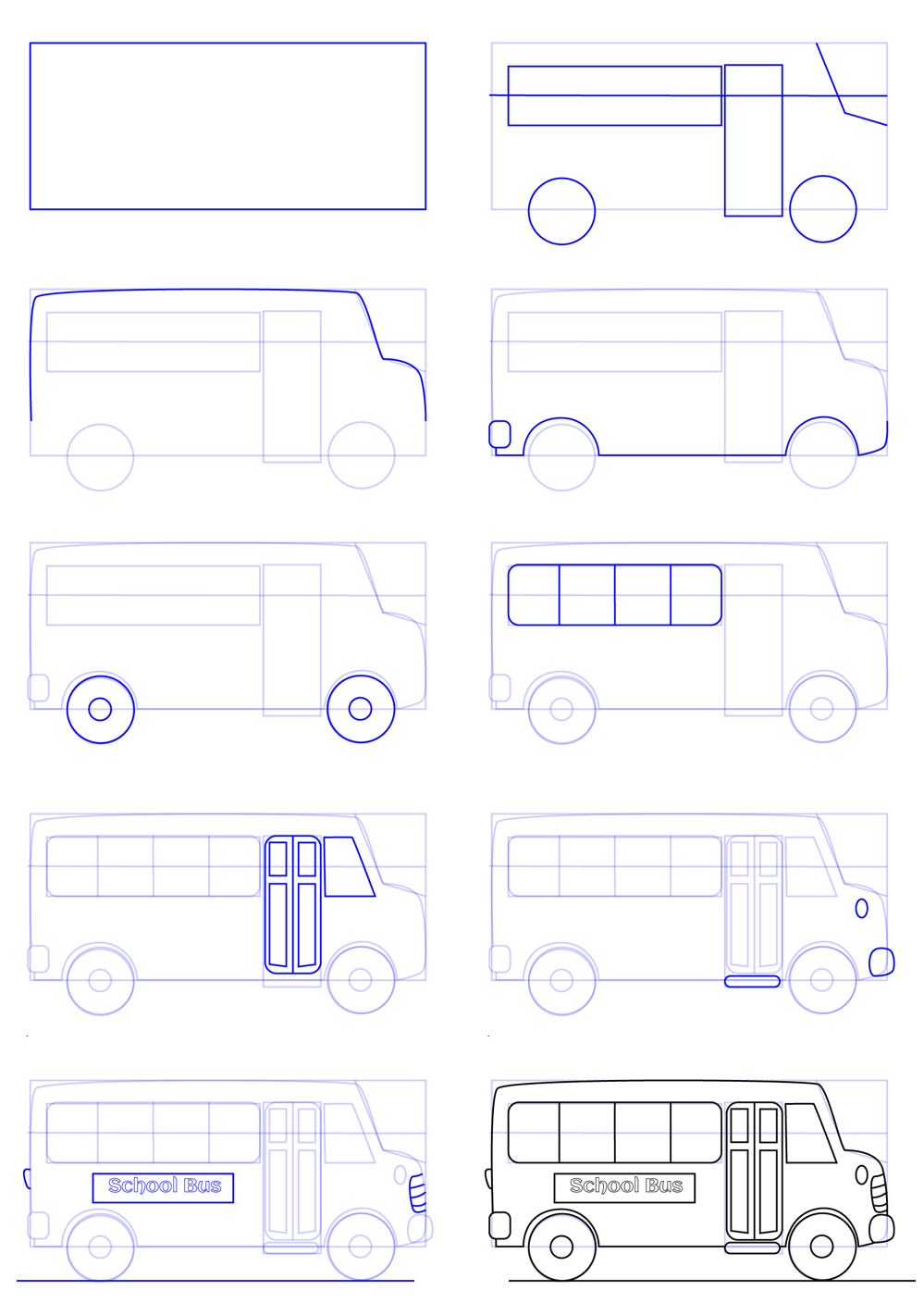 Desenhos de Um ônibus simples