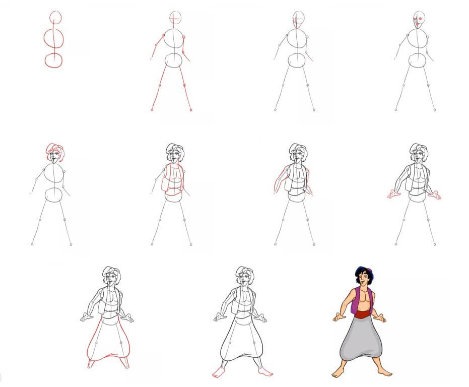 Desenhos de Aladdin engraçado
