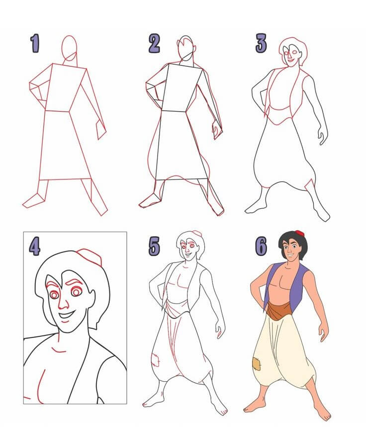 Desenhos de Aladdin para imprimir