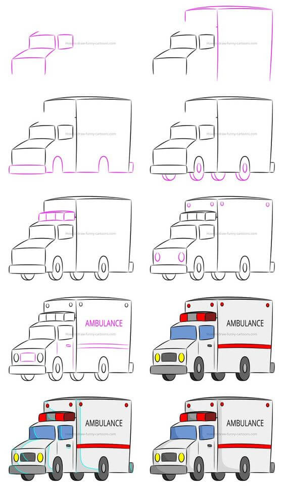 Desenhos de Ambulância Nice