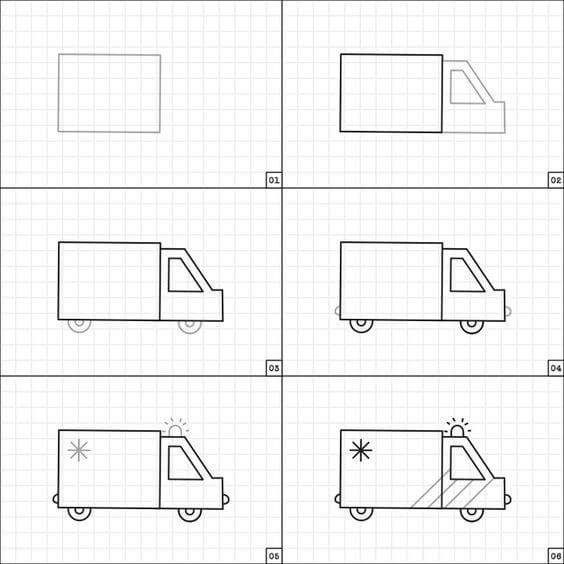 Desenhos de Ambulância para crianças