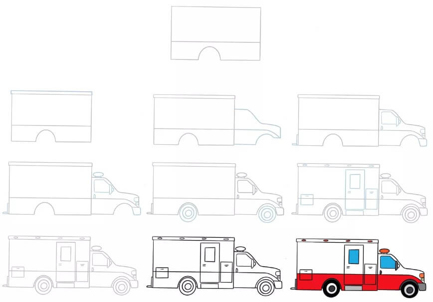 Desenhos de Ambulância simples
