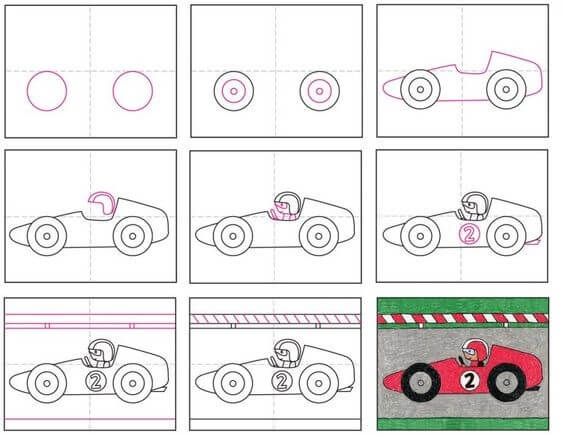 Desenhos de Arte de carro de corrida F1