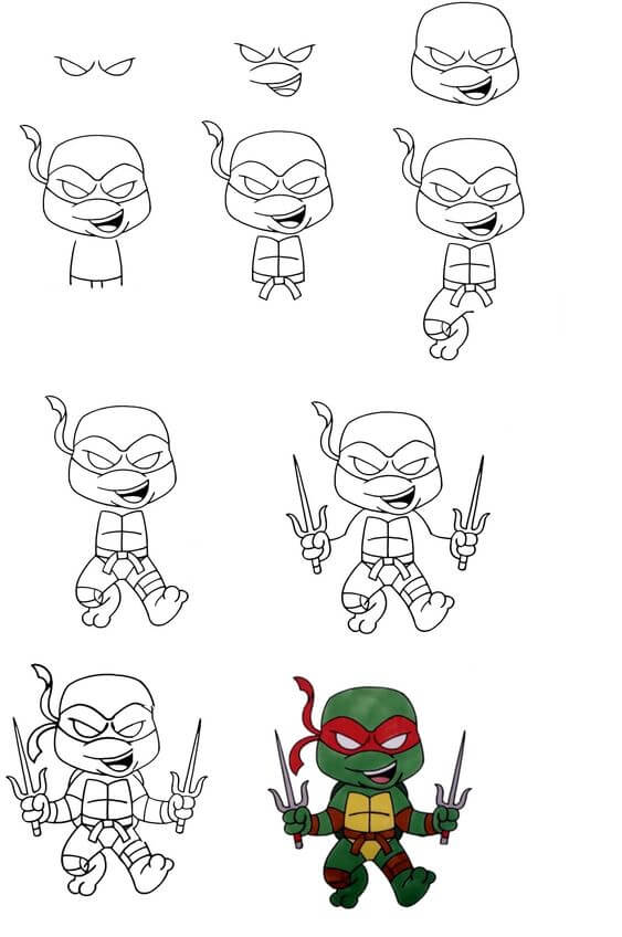 Desenhos de Ataque das tartarugas ninja