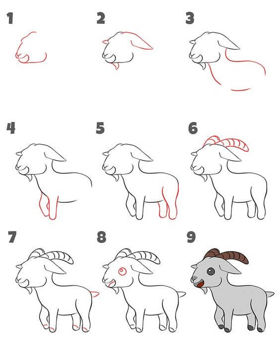 Desenhos de Balido de cabra