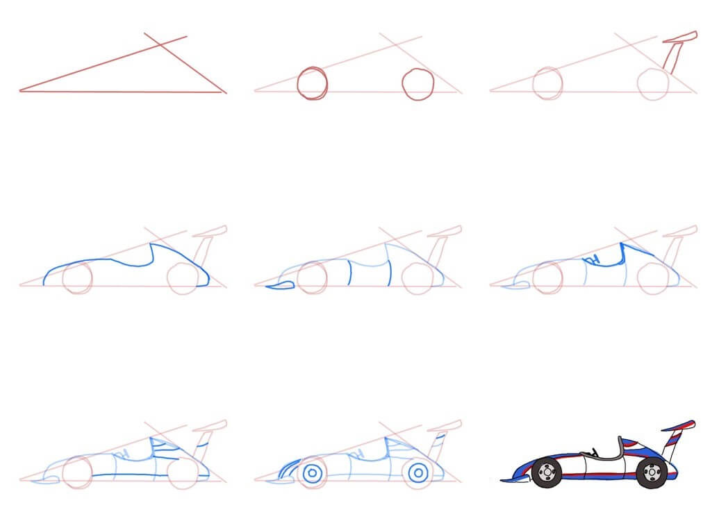 Desenhos de Belo imagem carro de corrida F1