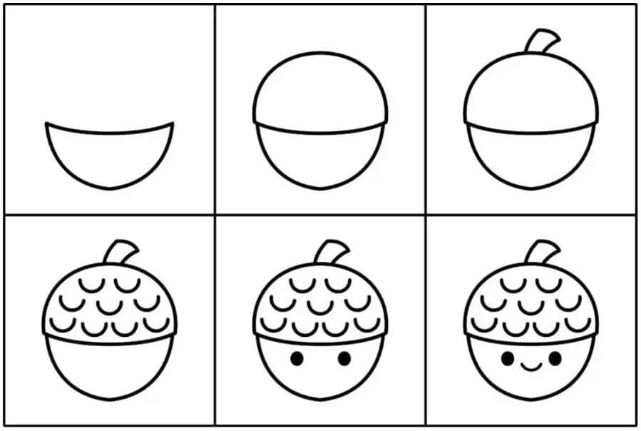 Desenhos de Bolota fácil