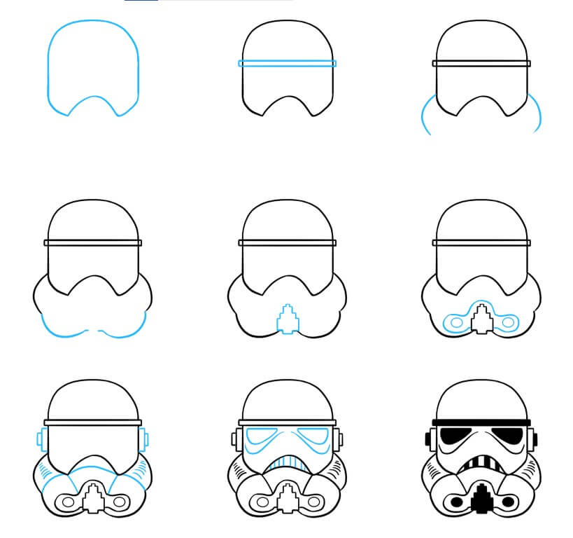 Desenhos de Cabeça de Stormtrooper