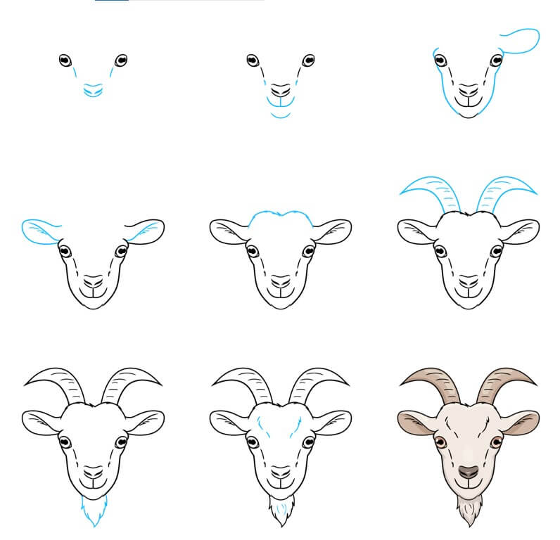 Desenhos de Cabeça de cabra