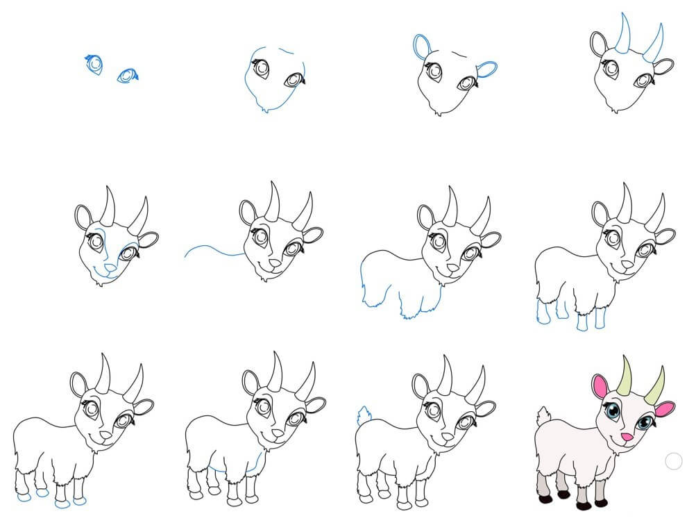 Desenhos de Cabra curiosa