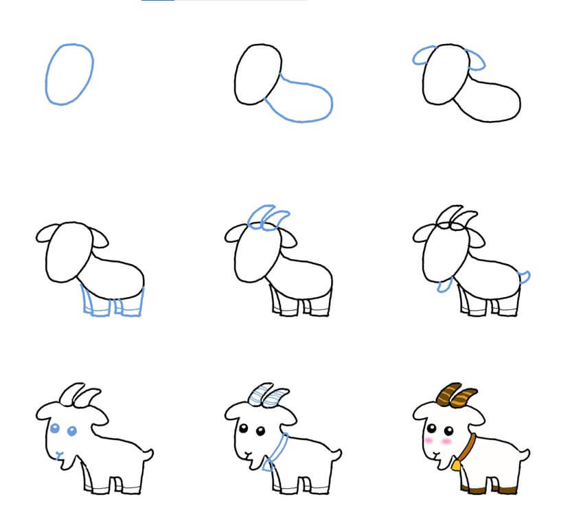 Desenhos de Cabra Fácil