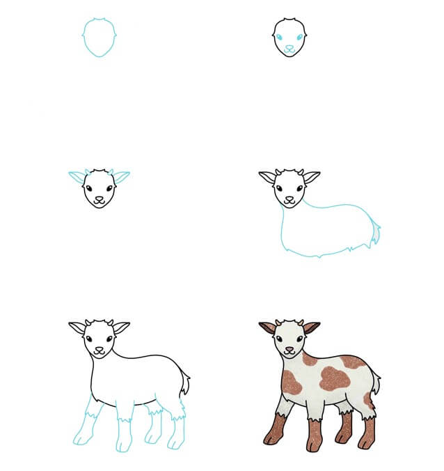 Desenhos de Cabra malhada