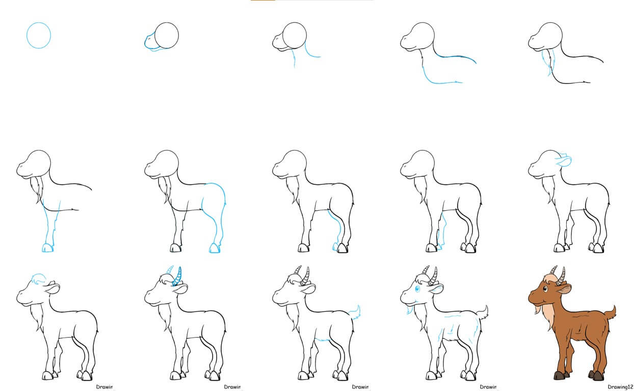 Desenhos de Carne de cabra magra