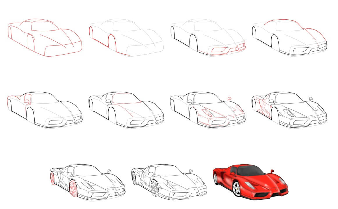 Desenhos de Carro clássico Ferrari
