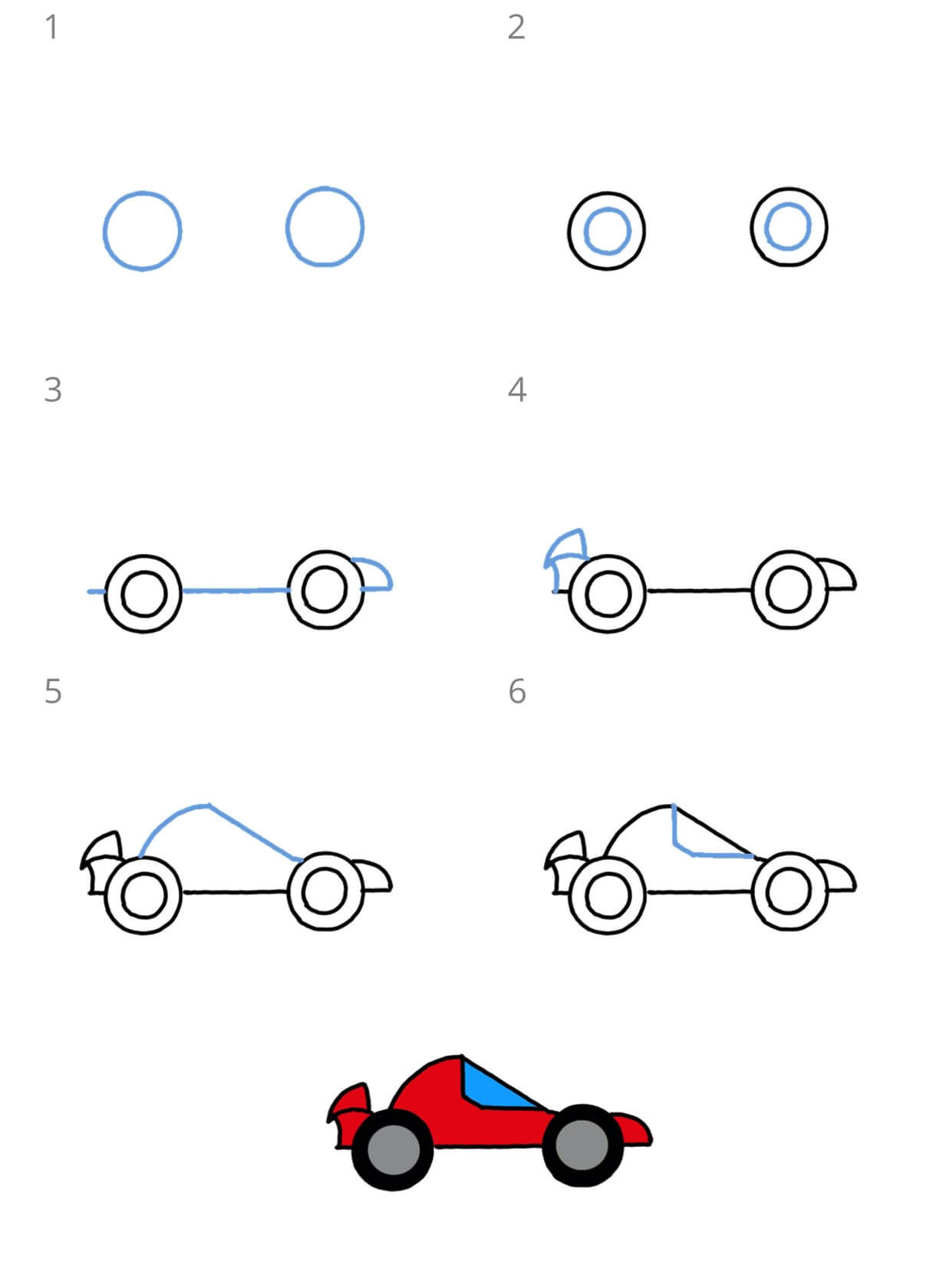 Desenhos de Carro de corrida F1 para crianças
