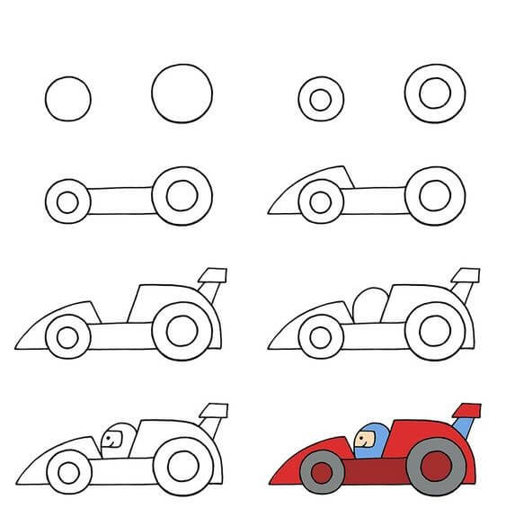 Desenhos de Carro de corrida F1 simples