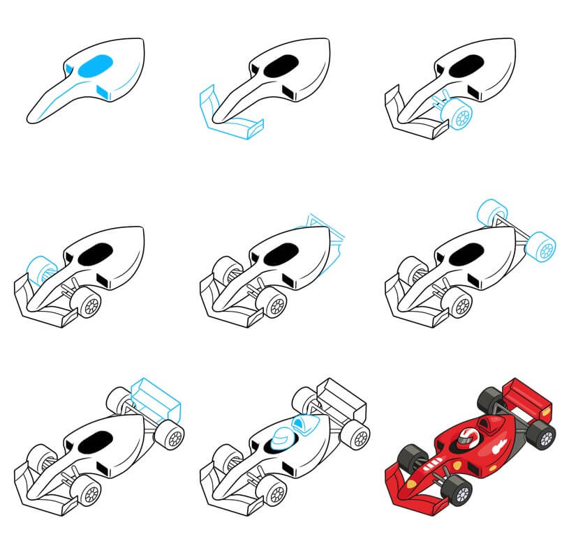 Desenhos de Carro de corrida F1