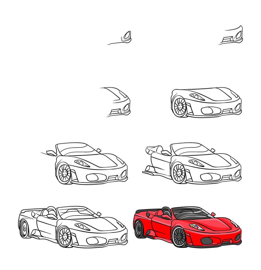 Desenhos de Carro Ferrari imprimível