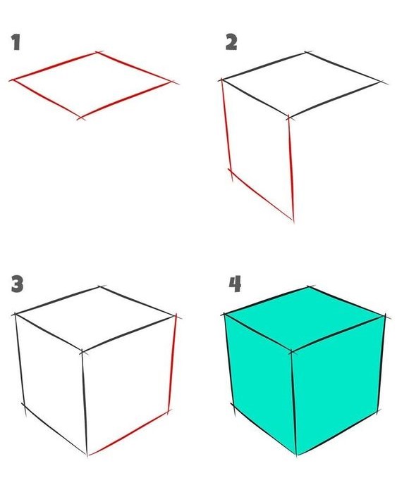 Desenhos de Cubo Angular