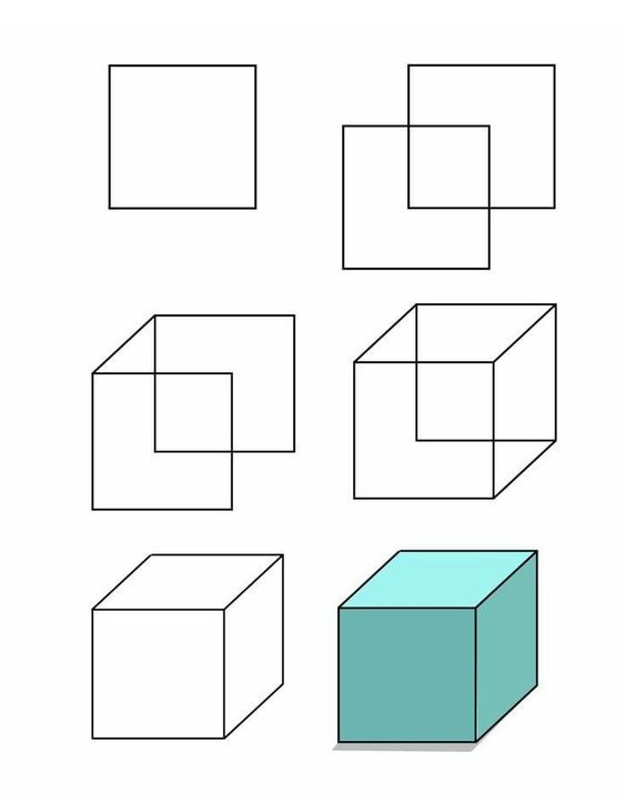 Desenhos de Cubo Geométrico