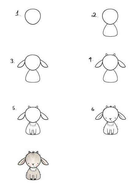 Desenhos de Cuidar de cabra