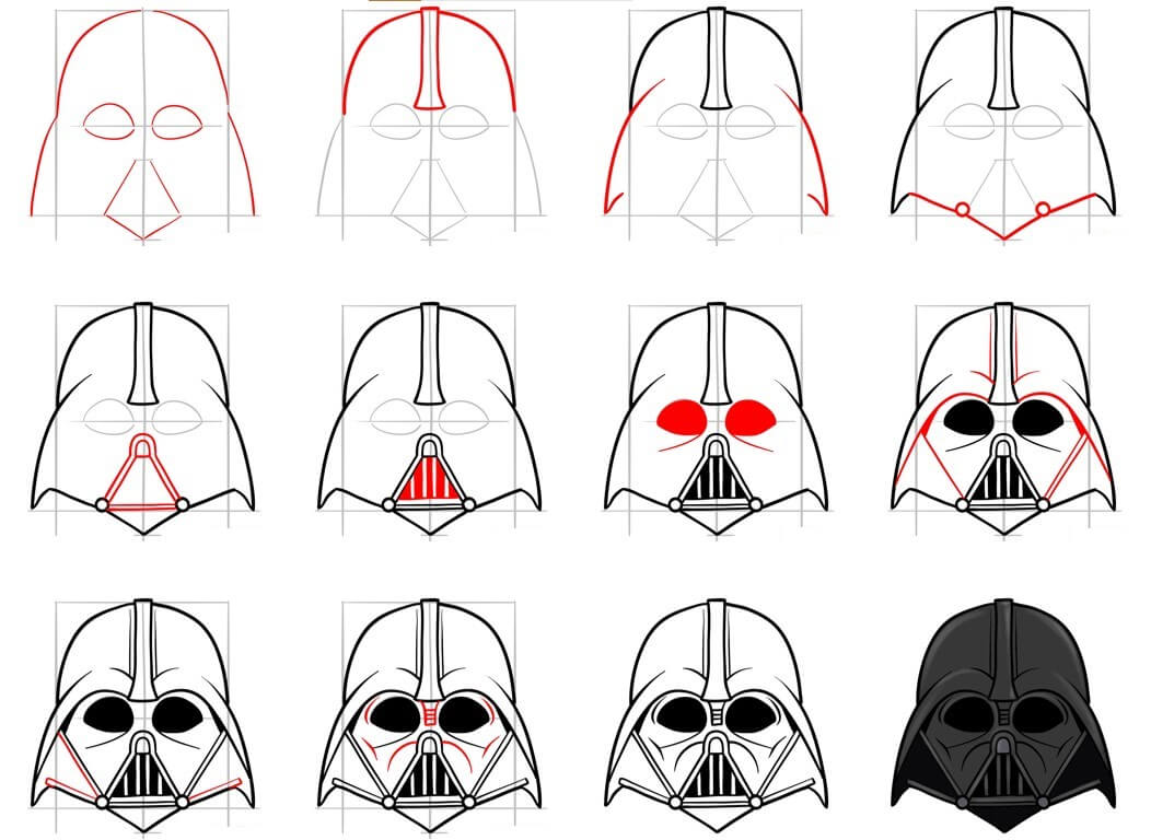 Desenhos de Darth vader head (2)