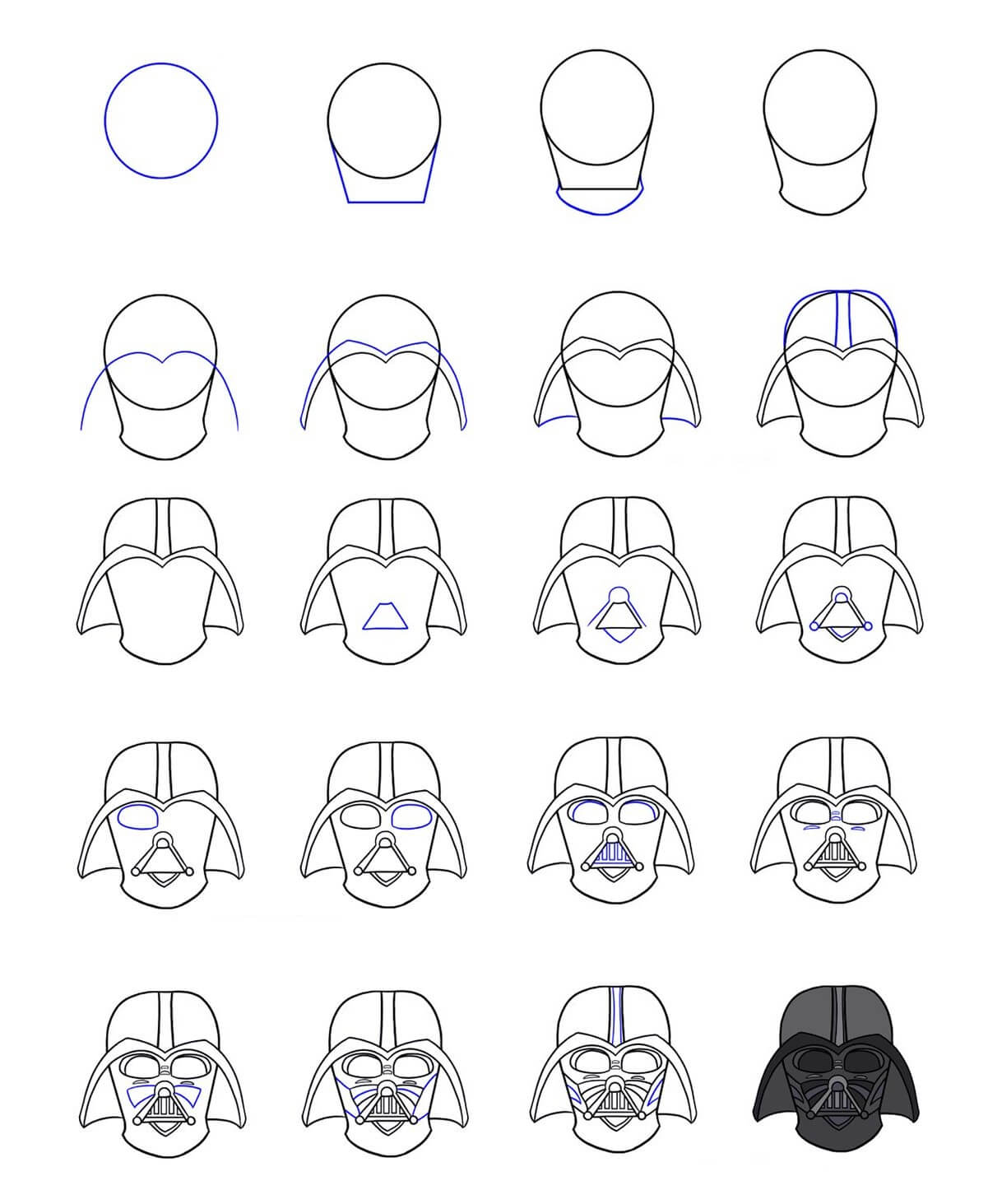 Desenhos de Darth vader head (4)