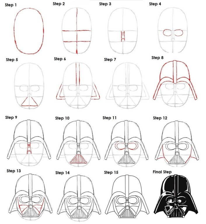 Desenhos de Darth vader head (5)