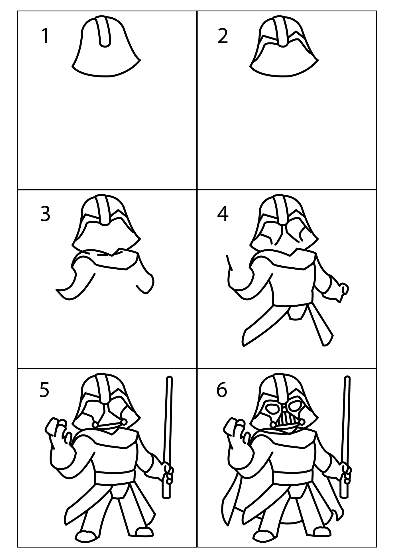 Desenhos de Darth vader simple