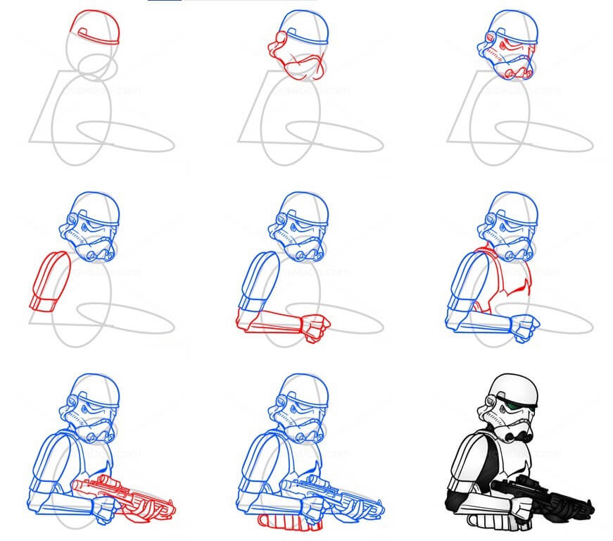 Desenhos de Detalhe de Stormtrooper