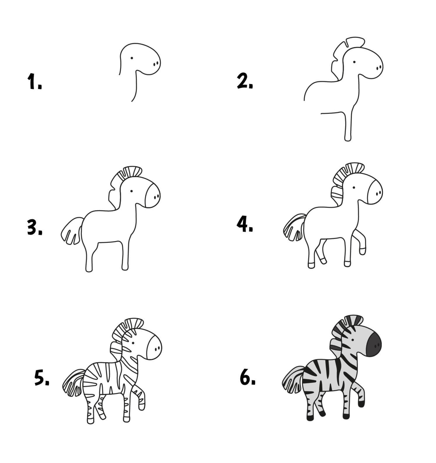 Desenhos de Estampa de zebra
